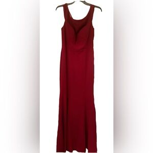 Chic Sleeveless Burgundy Maxi Dress